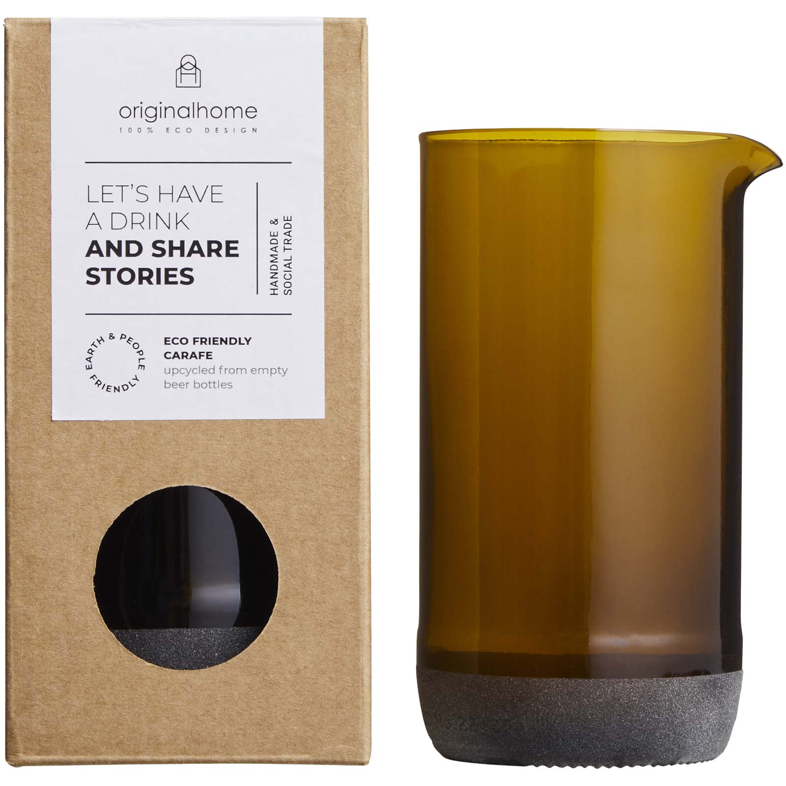 Glas, Becher, Grünbraun, Kaffee- oder Getränkebecher, Recycelbares Glas