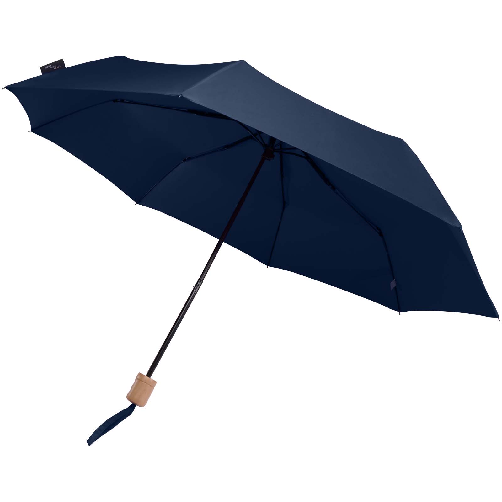Regenschirm, Faltregenschirm, Navy, Kunststoffgriff, Schirm mit Griffband