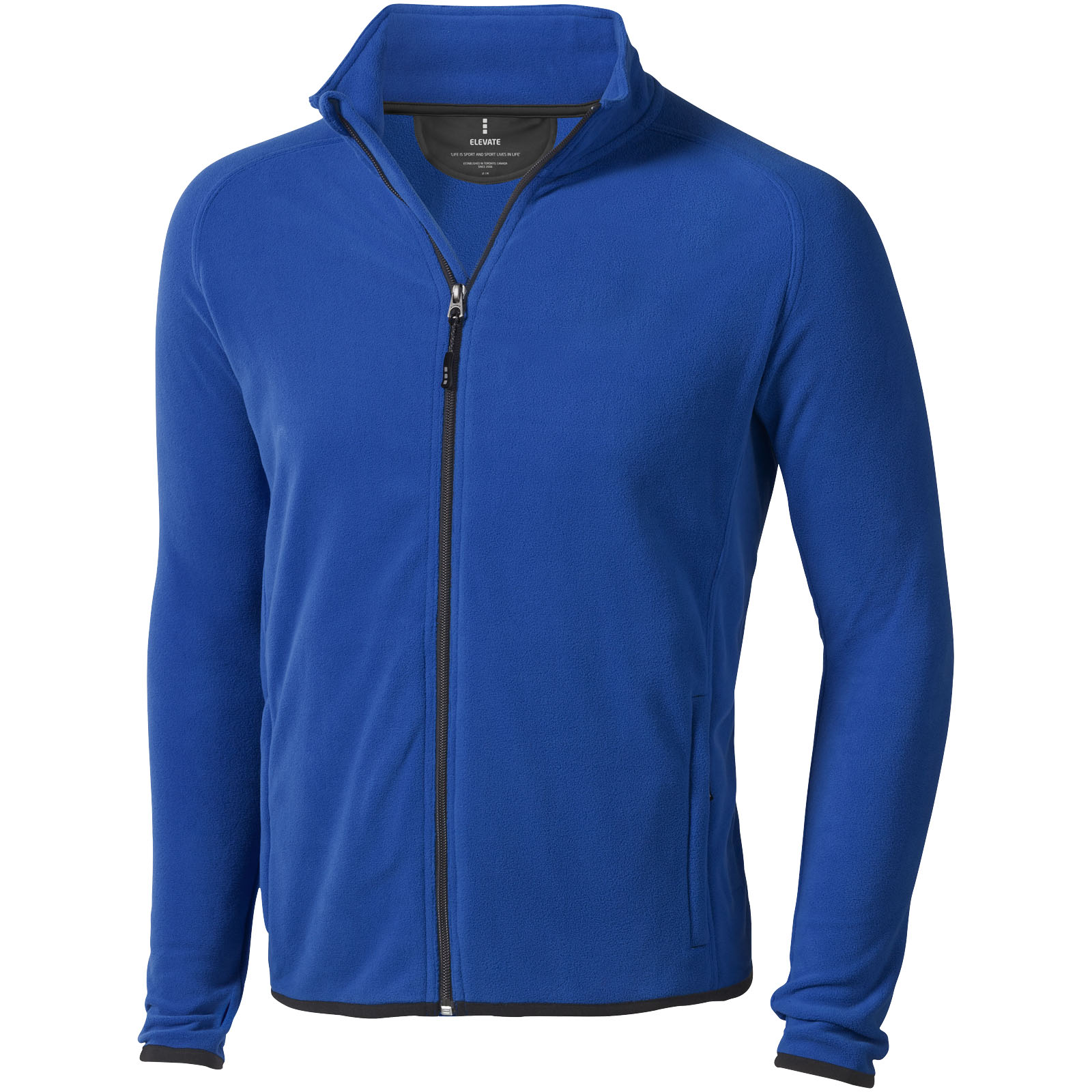 Fleecejacke, Reißverschluss, Gerader Schnitt, Lange Ärmel, Kragen, jacke, fleece, reißverschluss, langarm, unifarben, Fleece, Fleecemantel, Reißverschluss, Blau, Sportjacke, Jacke, Fleece, Reißverschluss, Blau, Langarm