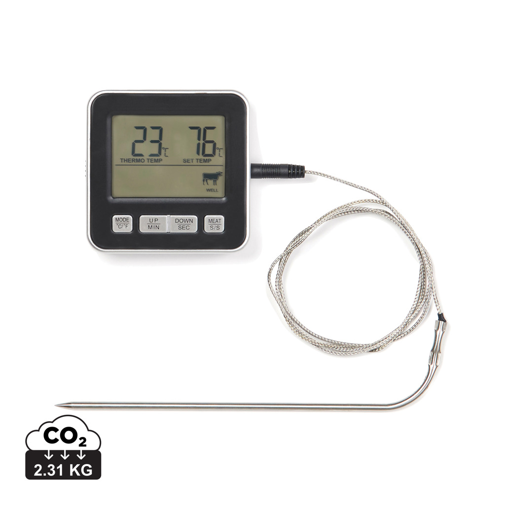 Computerausrüstung, Elektronik, Hardware, Überwachen, Bildschirm, digital thermometer, meat thermometer, Küchenthermometer, Probenedle, CO2 Etikett 2,31 kg, Thermometer, Digitaler Thermometer, Sondenmessung, Anzeige, CO2-Kennzeichnung