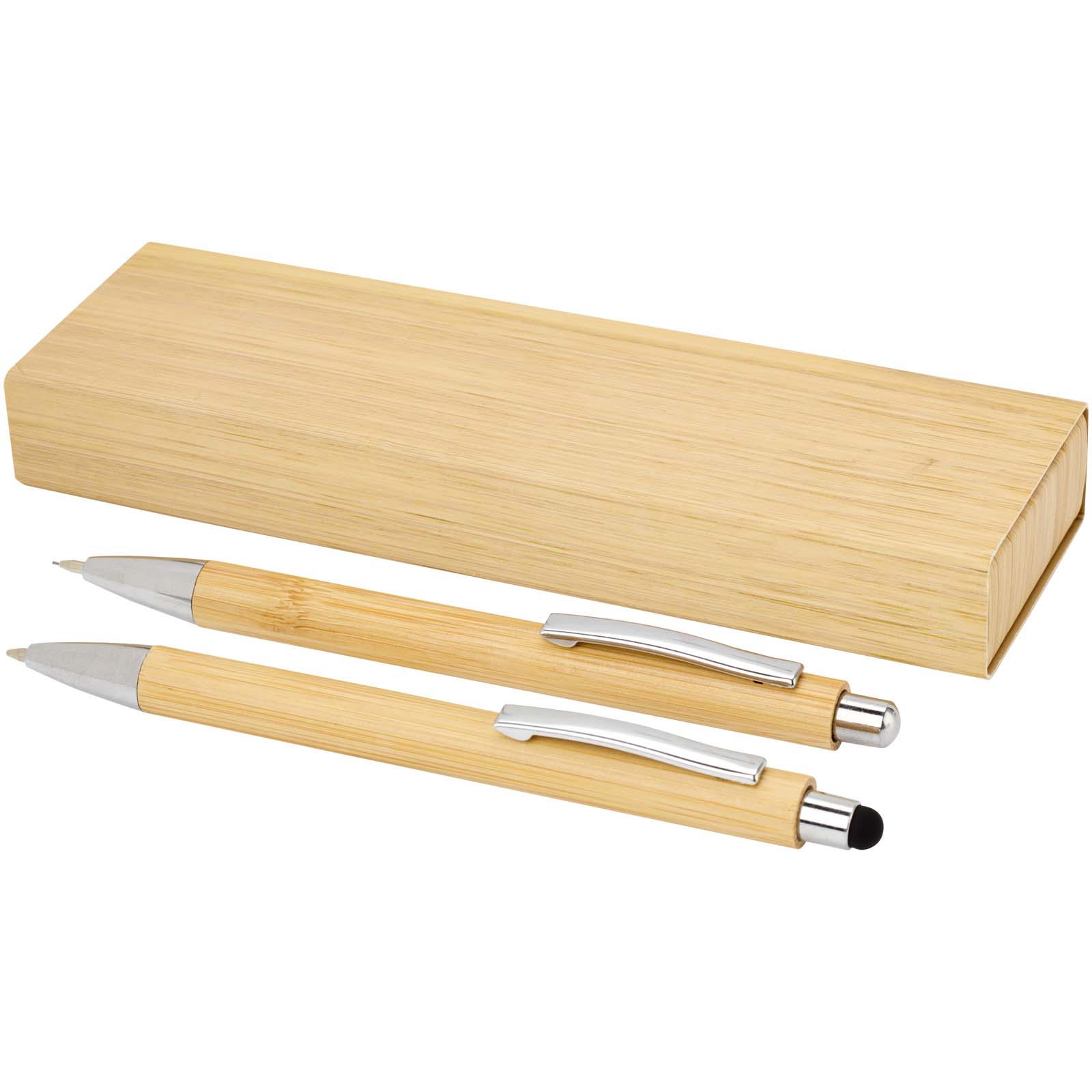 Bambusstift, Holzbox, Holzstift, Holz-Schreibset, Geschenkbox
