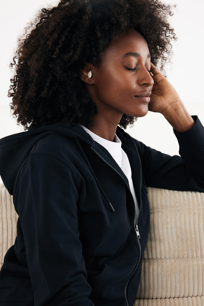 hoodie, Reißverschluss, dunkel, Kapuze, Ohrring