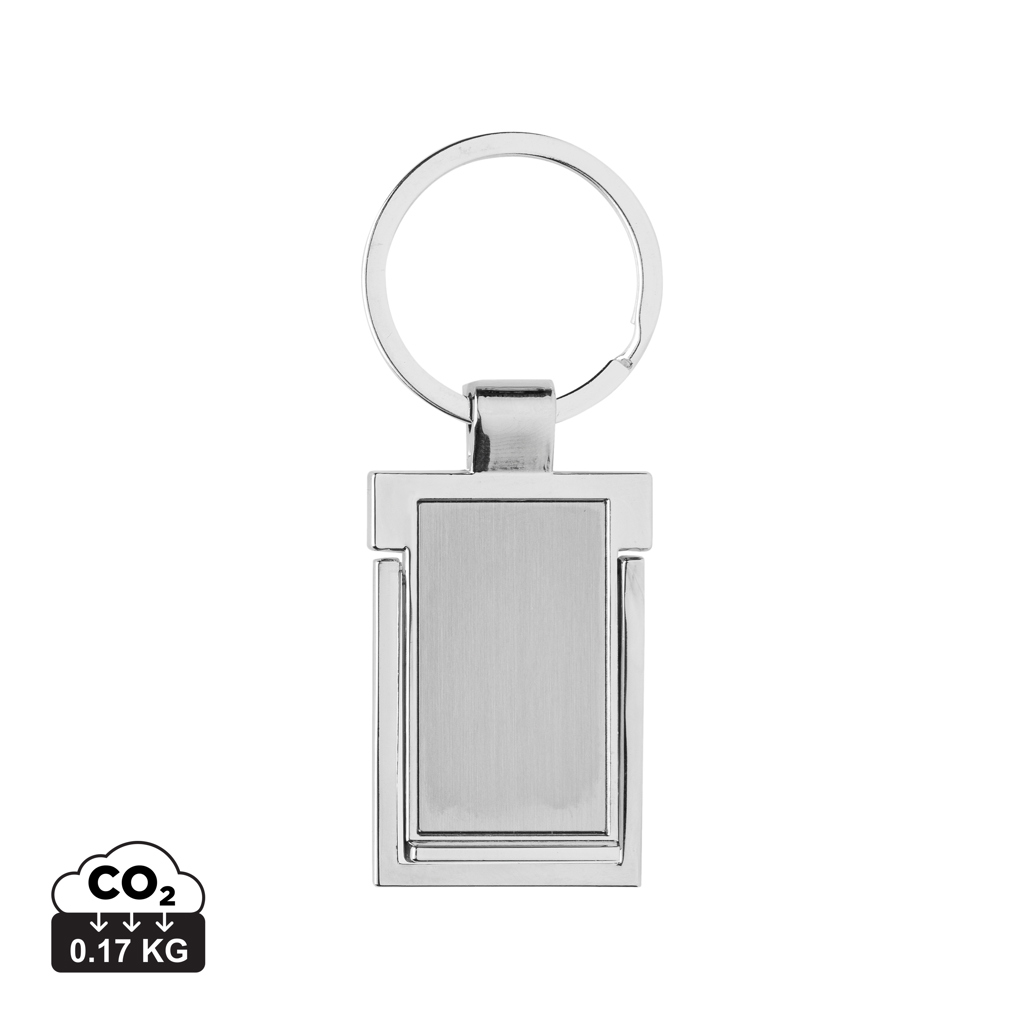 Zubehor, Keychain, Rectangular, Metallic, Silber, Grau
