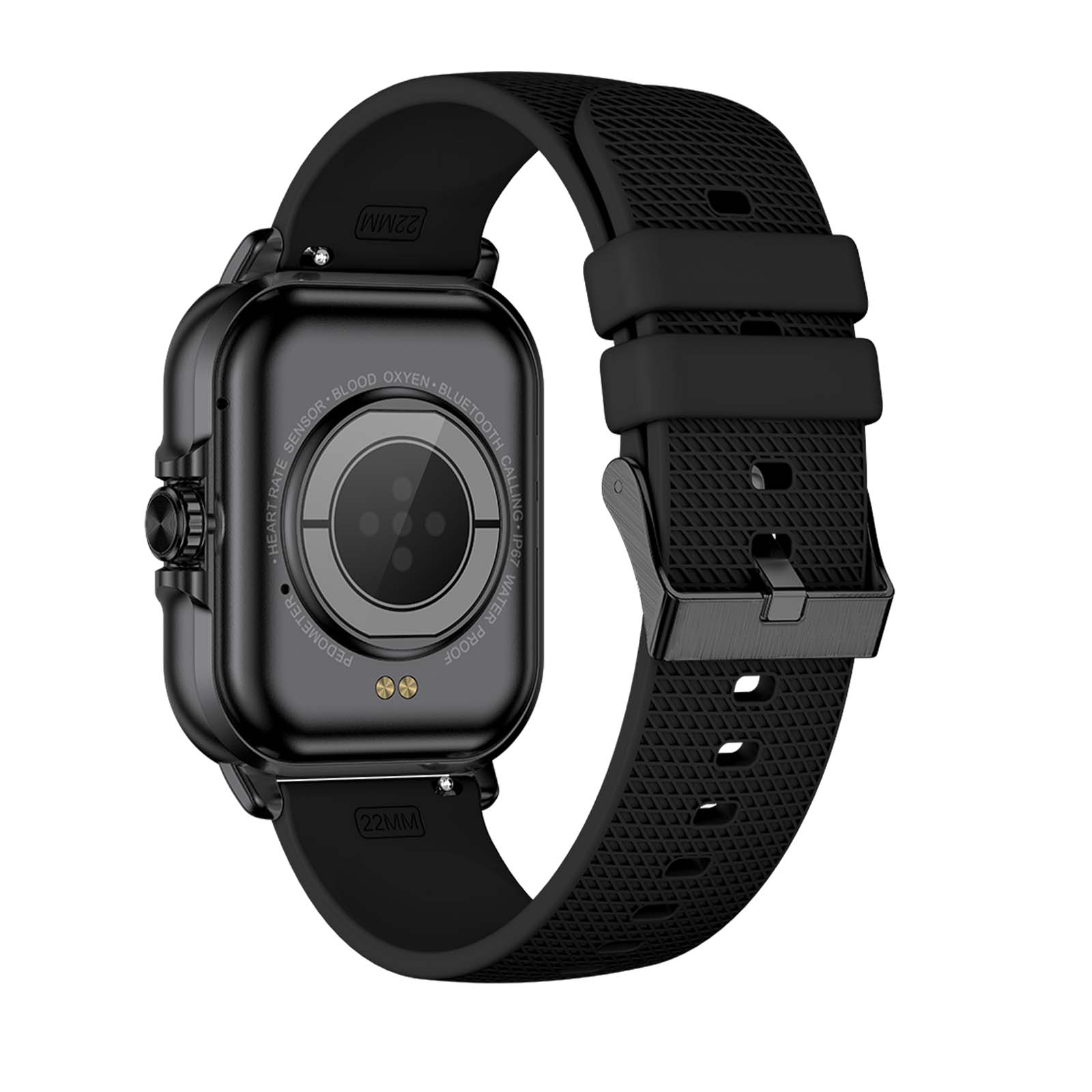 Smartwatch, Schwarz, Silikonband, GPS-kompatibel, Herzfrequenzsensor