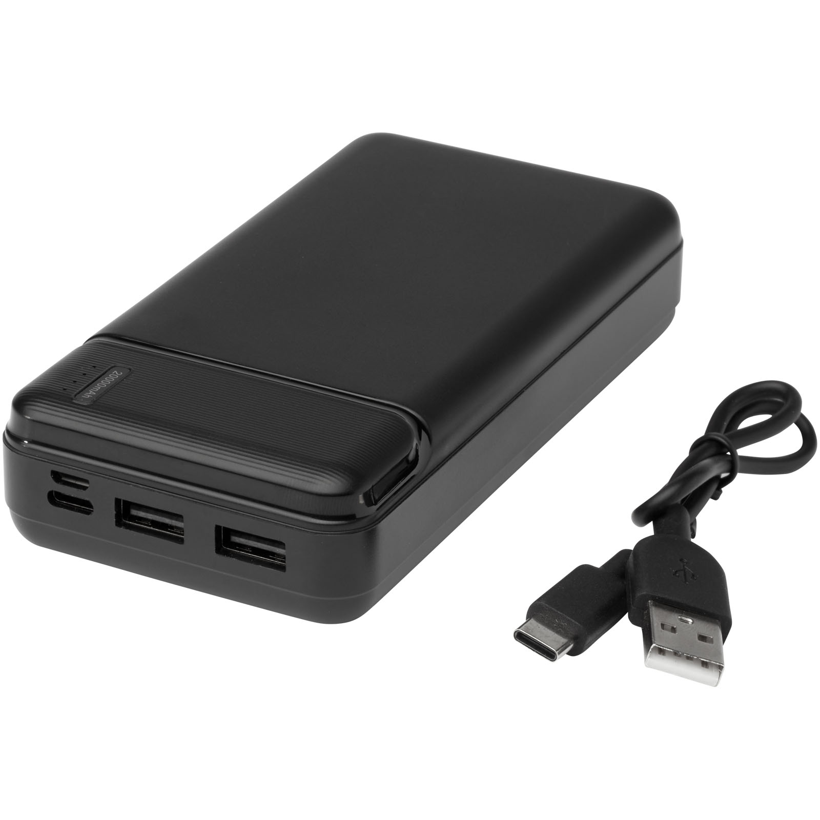 Powerbank, Multiport-Ladegerät, USB-C, USB-A, Schwarz