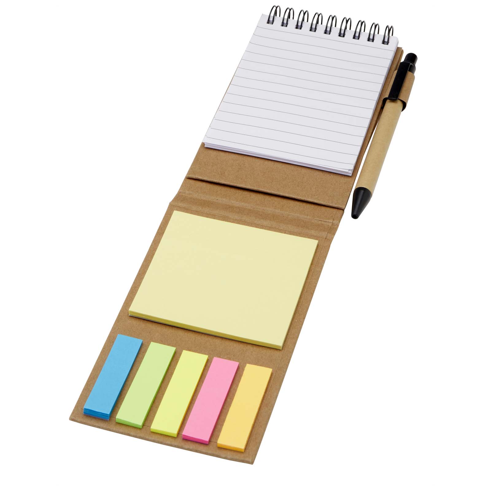 Notizbuch-Set, Spiralblock, Klebeblatt, Post-its, Schreibtisch-Organizer