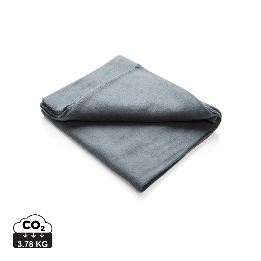 Fleece-Decke, Grau, Wärme, Kuschelig, 48x120 cm,  Mikrofaserdecke, grau, gefaltet, weiches Gewebe, ≤3,78 kg CO2, Fleece-Decke, Grau, gefaltet, weich, ökologisch, Fleece-Decke, Decke, grau-blau, weich, gewebter Rand