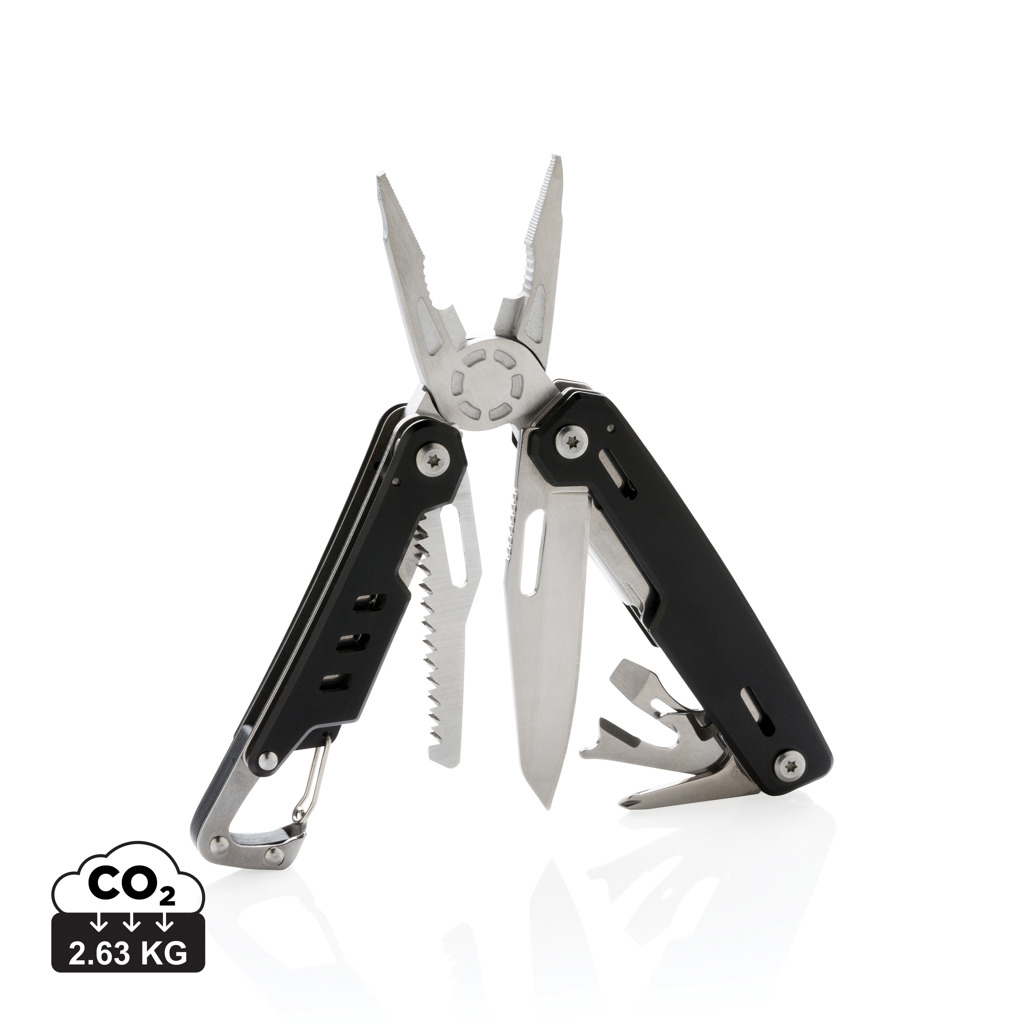 Gerät, Multitool, Notsäge, Kreuzschlitz, Schraubendreher, Karabiner, Multitool, Zange, Messer, Schere, Faltwerkzeug, Multitool, Zange, Säge, Klinge, Aluminium, Mehrzweckwerkzeug, Zange, Säge, Klinge, Karabiner