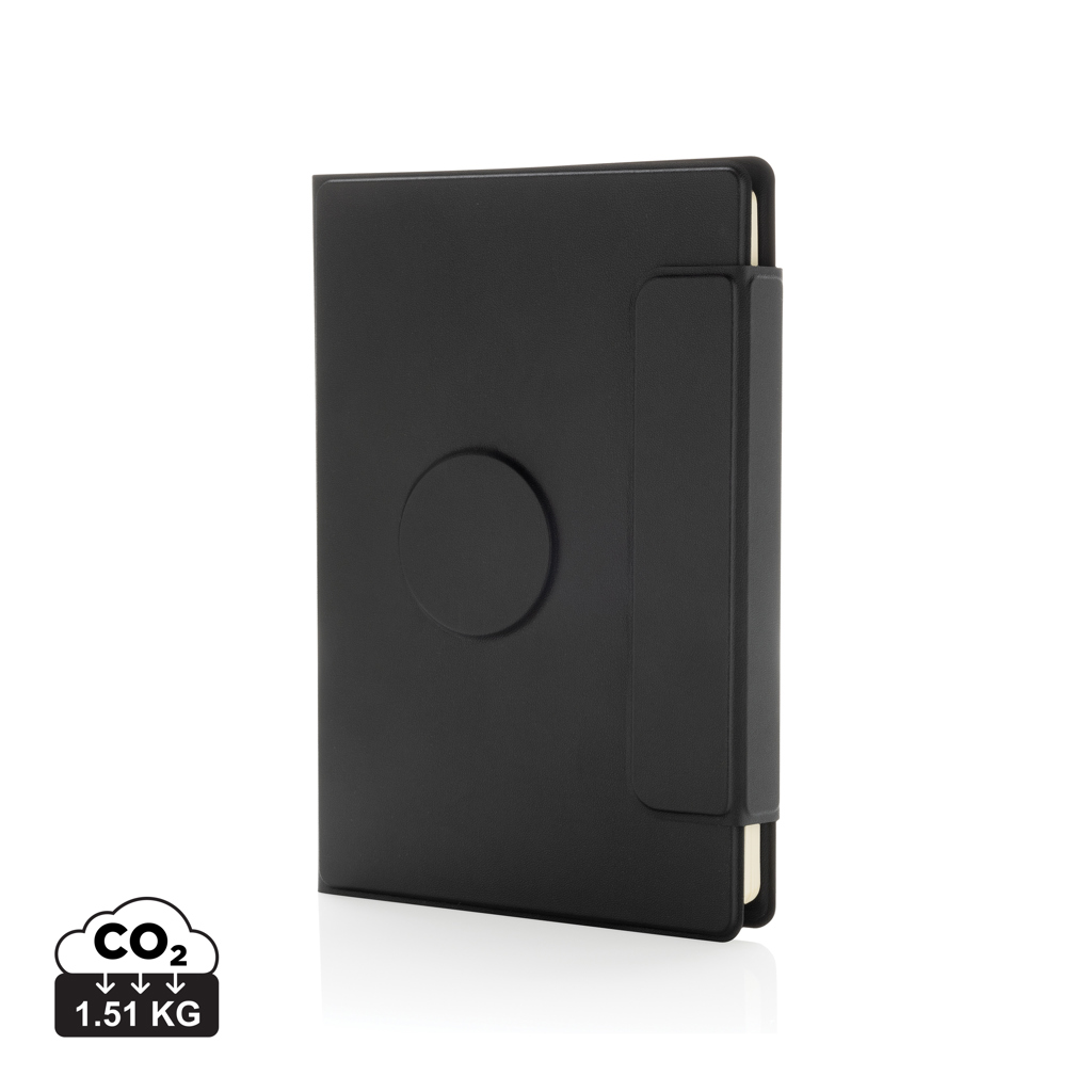notebook, folded cover, black, ring closure, eco weight 1.51kg, notebook, hülle, schwarz, leder, kugelschreiberhalter, Notizbuch, schwarz, Schutzhülle, geschlossen, flach