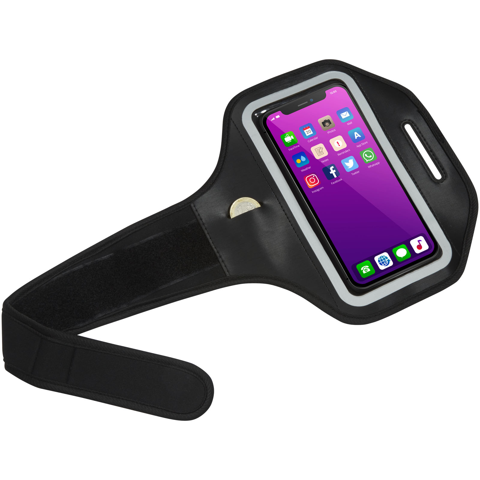 Armbandtasche, Telefonhalter, Armband, Schwarz, Smartphone-Fächer
