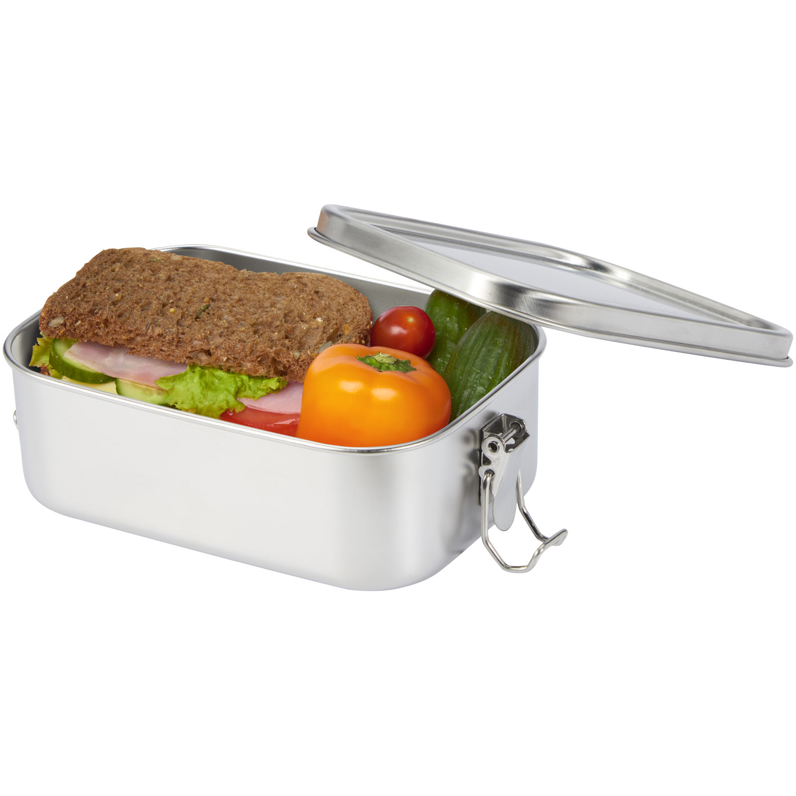 Lunchbox, Metallbehälter, Sandwich, Gemüse, Frische Nahrung