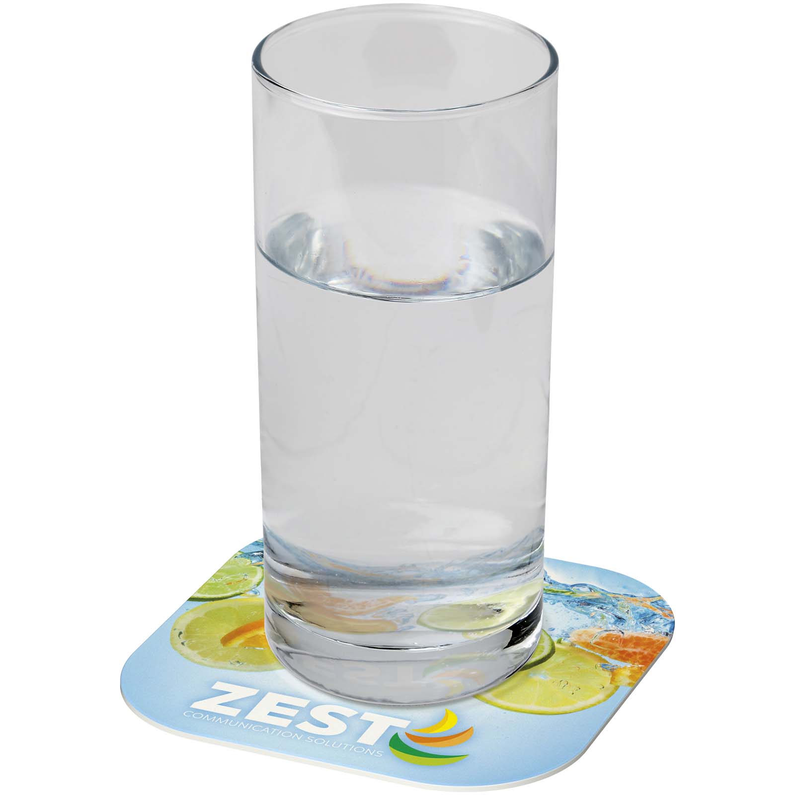 glas, Trinkglas, Wasserglas, transparent, Untersetzer