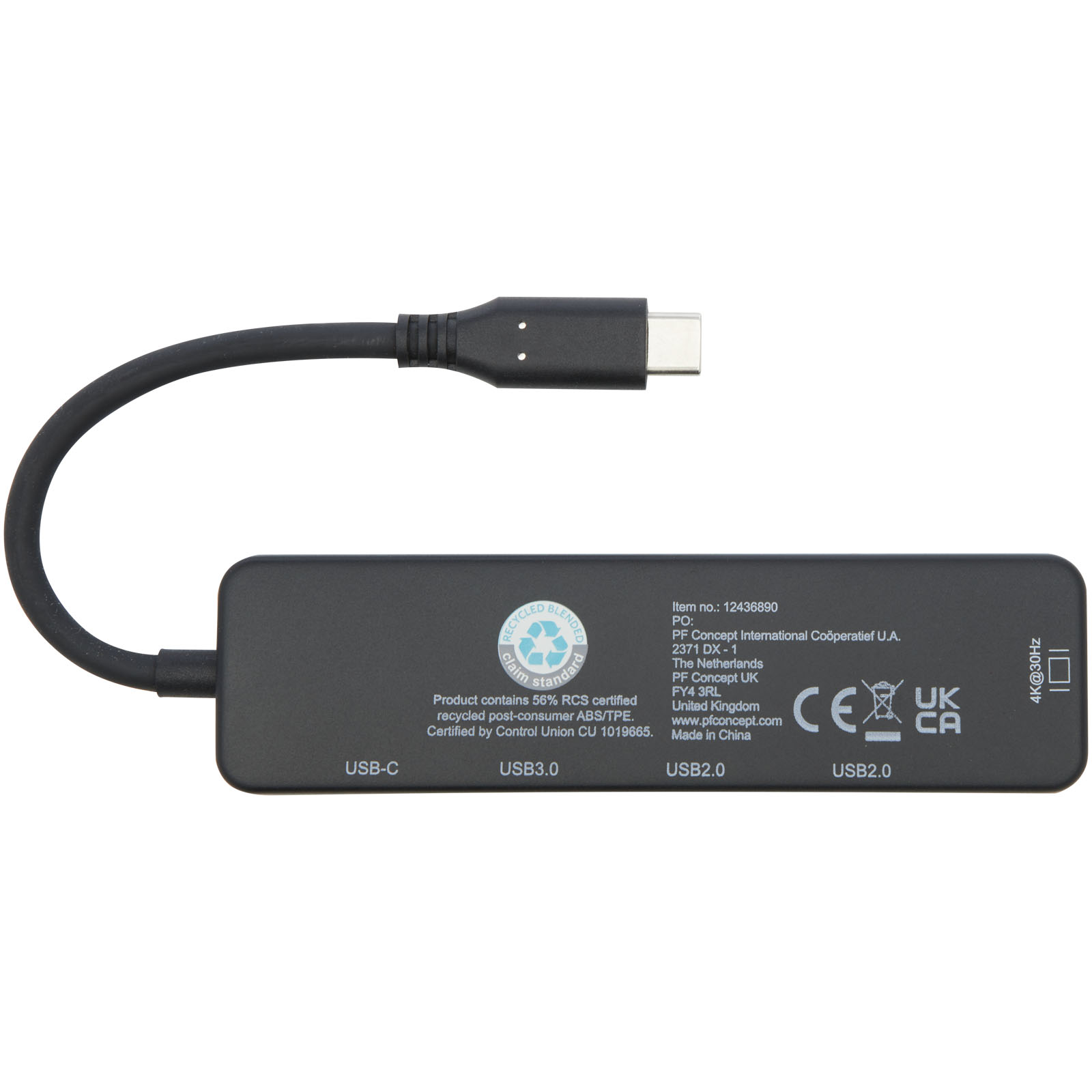 USB-C-Adapter, USB-C-Hub, HDMI-Adapter, kompakter Adapter, schwarz
