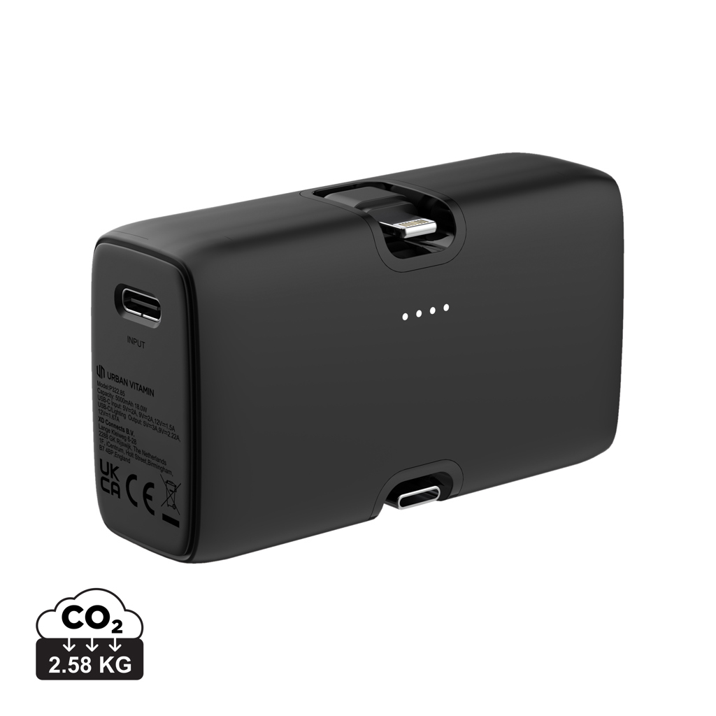 Adapter, Elektronik, Powerbank, USB-C, Lightning, 4-LEDs, 2,58 kg, Powerbank, USB-C, EingangsPort, LED-Anzeigen, 2,58 kg, Powerbank, USB-C, Lightning-Anschluss, Kompakt, 2.58 kg CO2