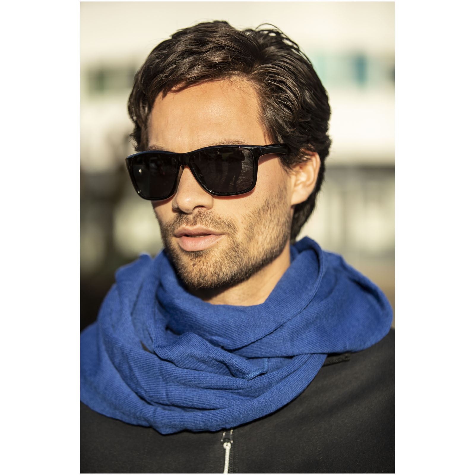 Sonnenbrille, Schal, Bart, Mann, Schwarz