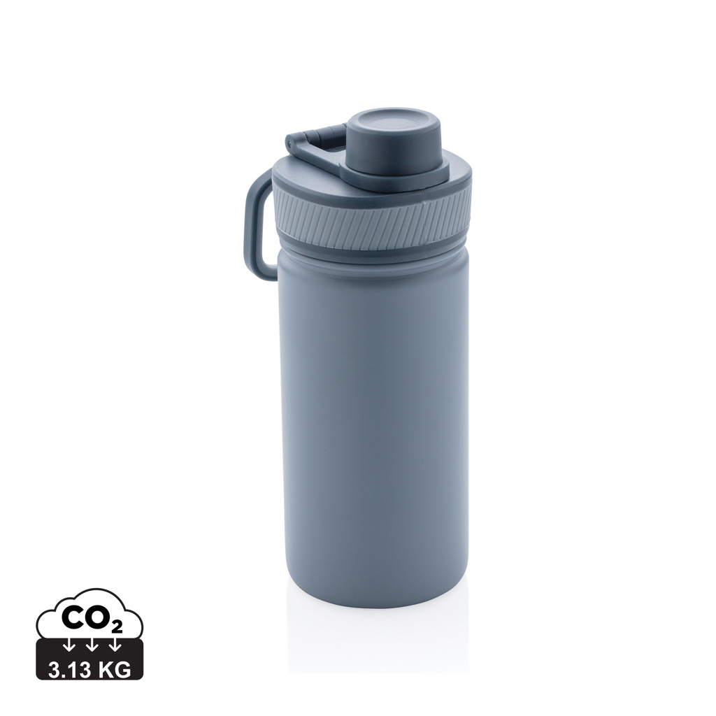 Trinkflasche, Wasserflasche, Sportflasche, Kappe, Trinkbehälter, Wasserflasche, Trinkflasche, Aluminium/Metallic, Spill-Lid, Grün-blau, Trinkflasche, Wasserflasche, Schraubdeckel, Sportflasche, Griffhalterung