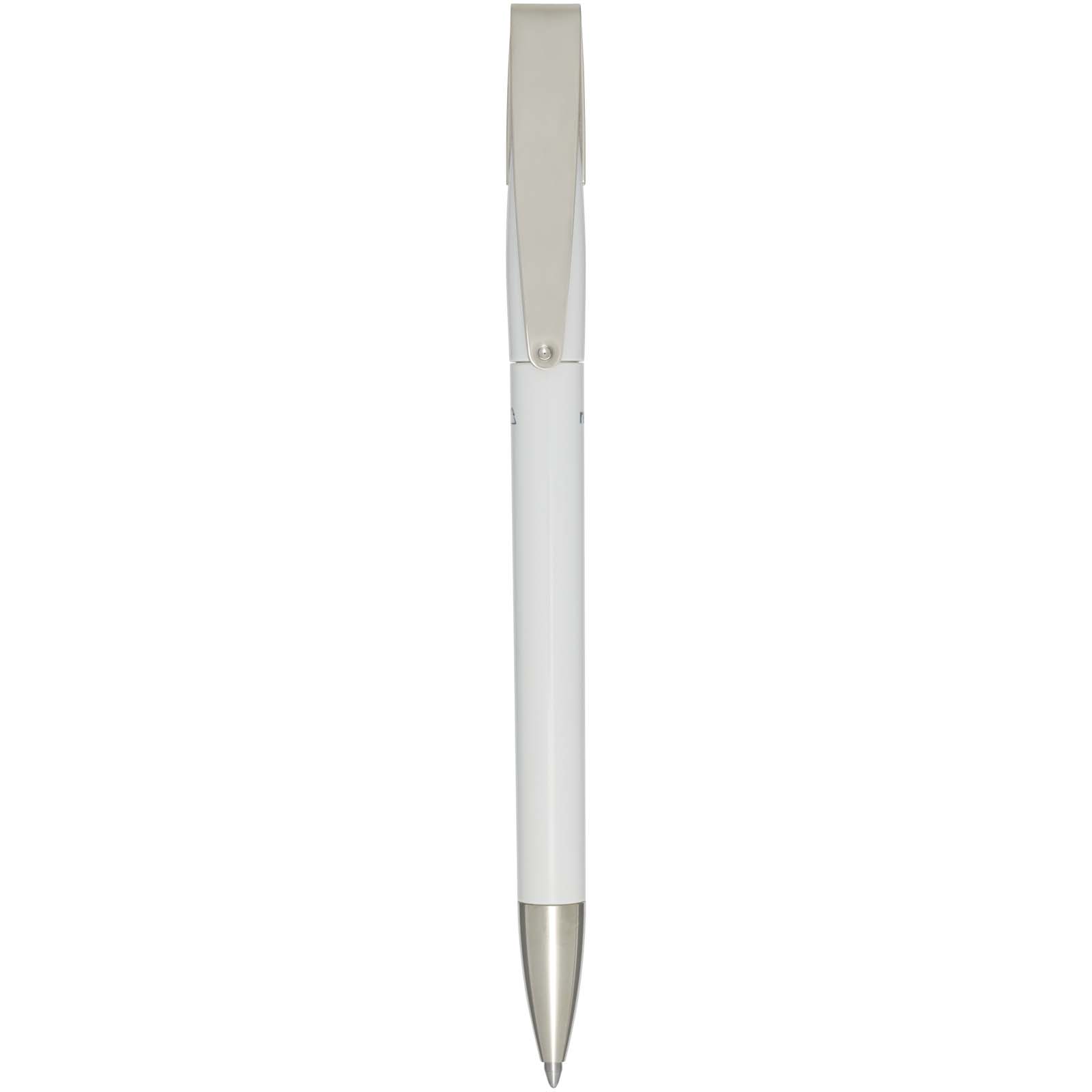 pen, ballpoint, weiß, metallisch, Klemme, clippen, kugelschreiber, stift, metallclip, weißer stift