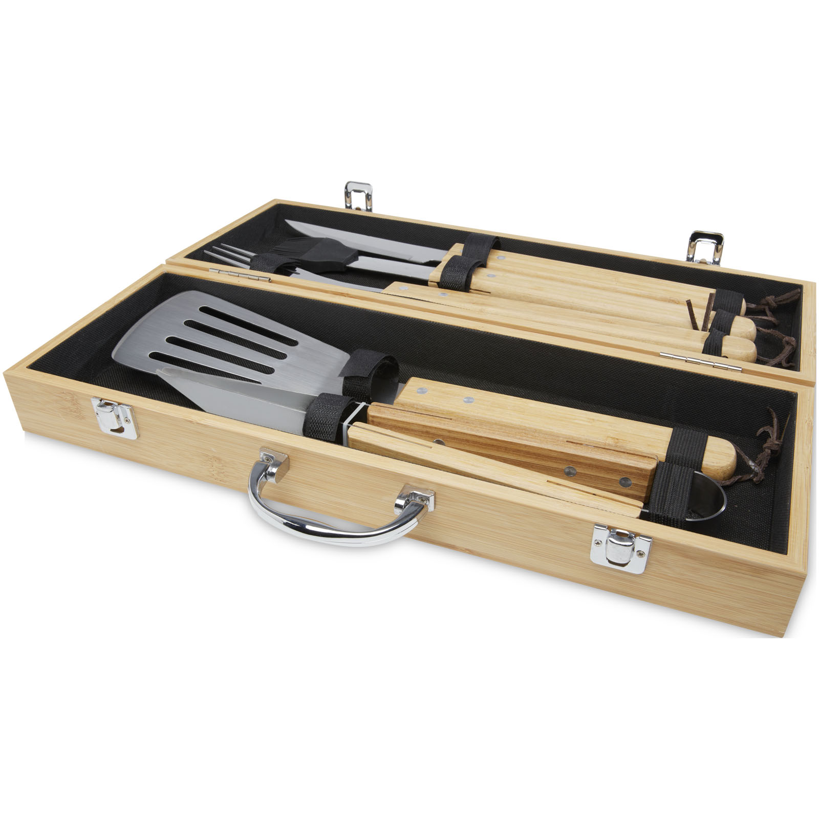 Grillbesteck, Barbecue-Set, Grillwerkzeuge, Holzgriff, Kochutensilien