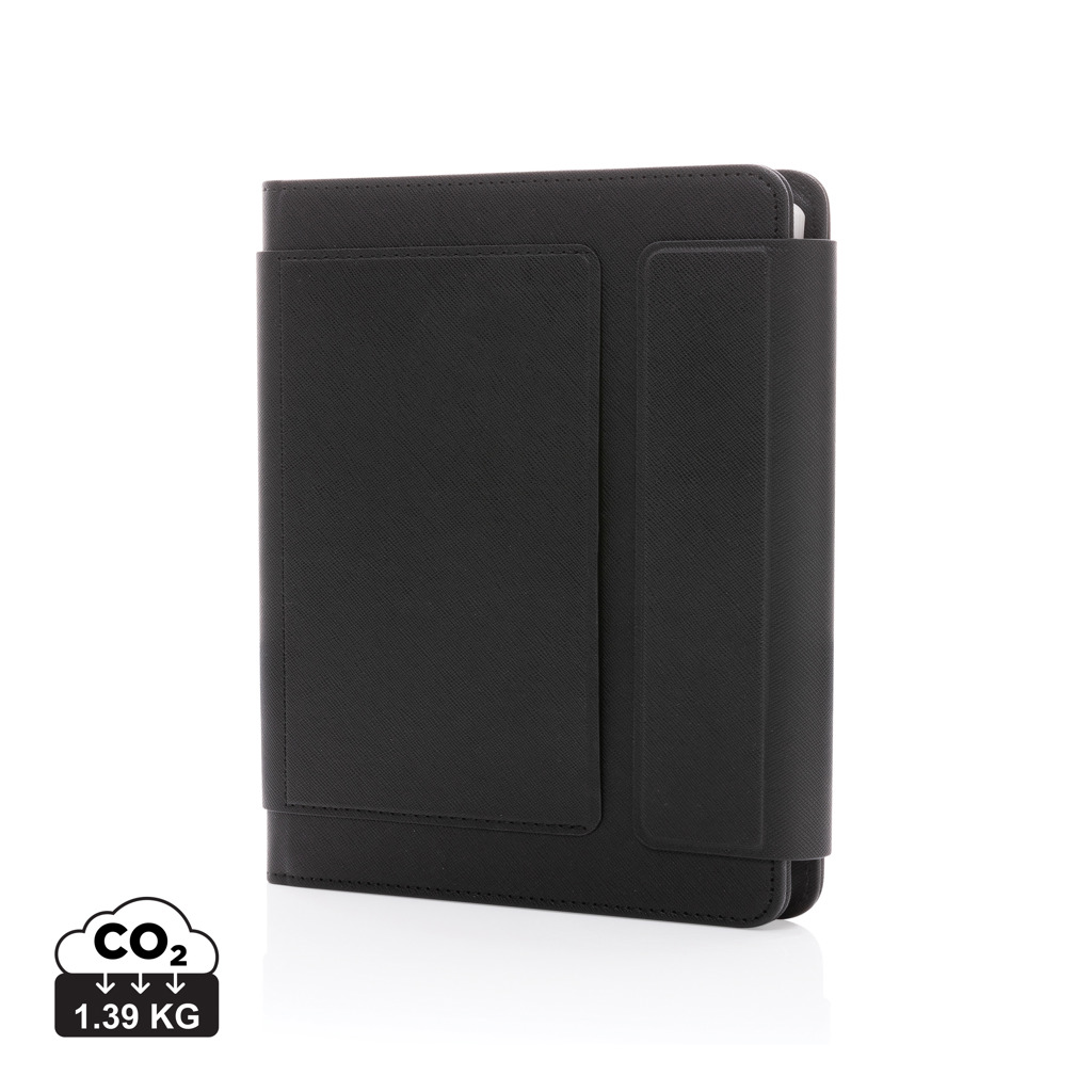 Notizblock, Organizer, Schreibmappe, Kartenhalter, Schwarz, Wallet, Pocket Wallet, Geldbörse, Kreditkartenfach, Schwarz, wallet, card holder, black, leather, folded