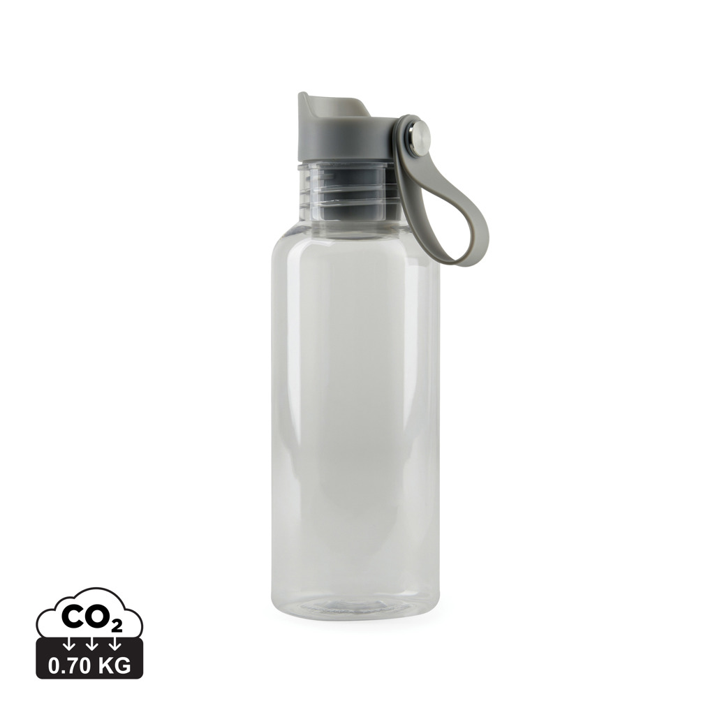 Wasserflasche, Trinkflasche, Deckel mit Griff, Transparente Flasche, CO2 Einsparung 0.70 kg, wasserflasche, trinkflasche, kunststoff, schraubverschluss, tragelule, Trinkflasche, Wasserflasche, Kunststoff, Schraubverschluss, Trageschlaufe