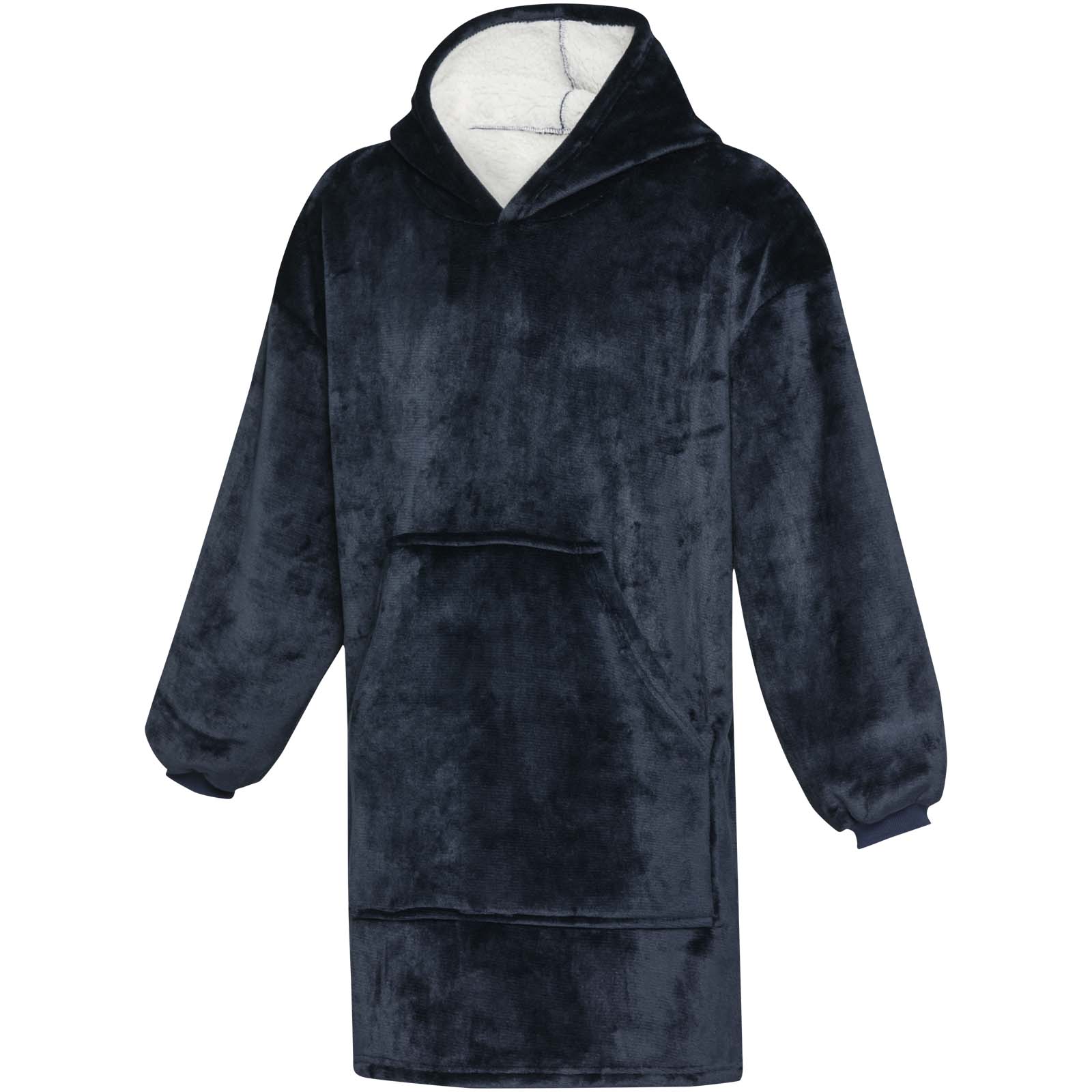 Pulloverhoodie, Kapuzenpulli, Velour, Dunkelblau, Kängurutasche, Hoodie, Velvet, Dunkelblau, Kängurutasche, Lange Ärmel