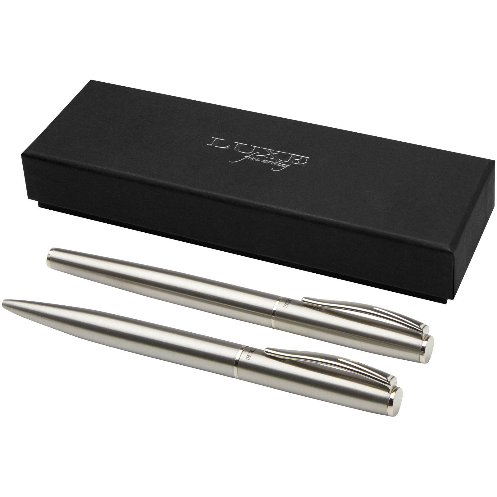 Kugelschreiber, Metallstift, Edelstahl, Geschenkbox, Doppelstift