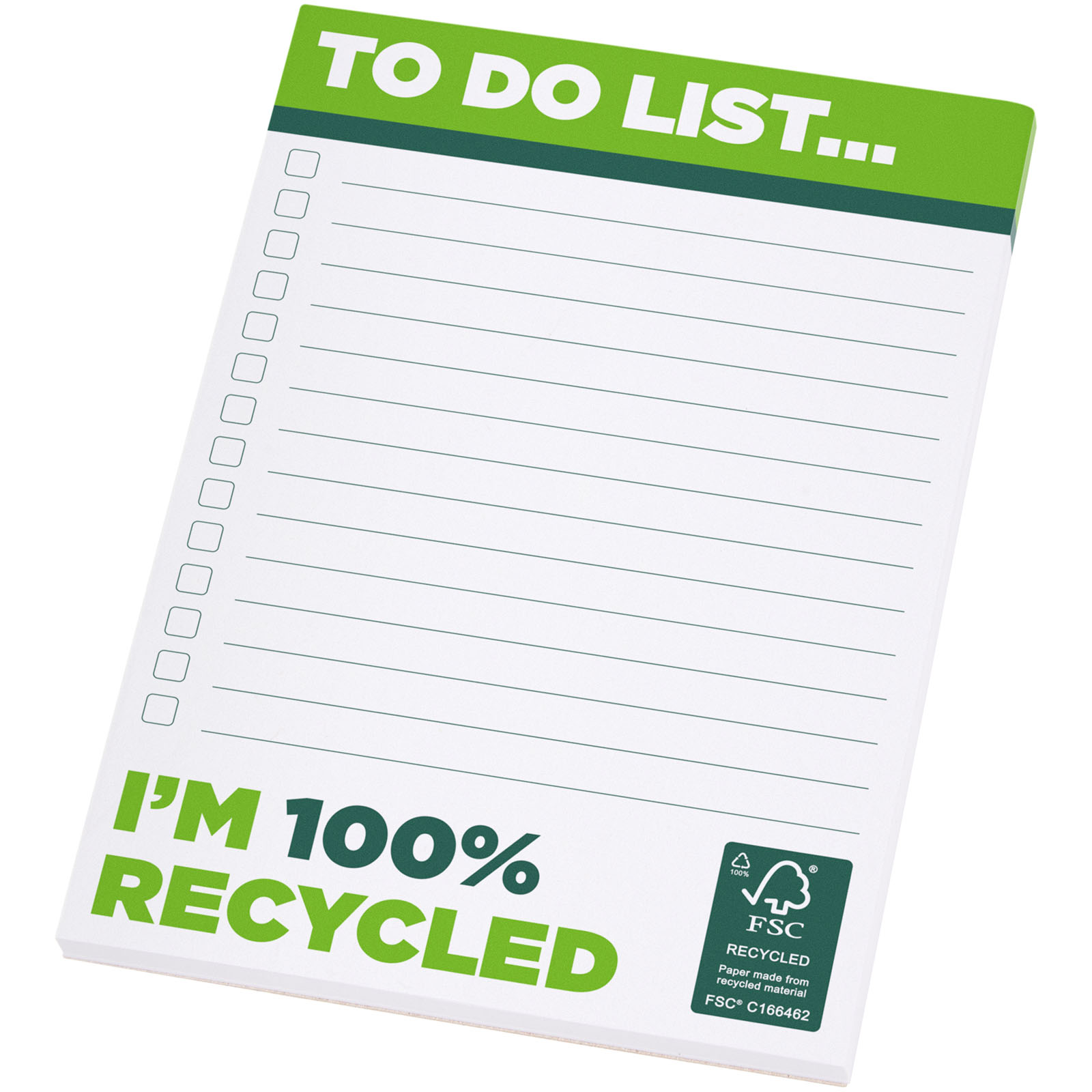 Notizblock, To-Do-Liste, Klartextpapier, Recycling-Papier, Notizblock-grün, To Do List, Notizblock, Papier, recycelbar, Notizblock, to do list, checklist, notebook, recycled, paper, To Do List, Notizblock, Kartenformat, recyceltes papier, FSC recycled
