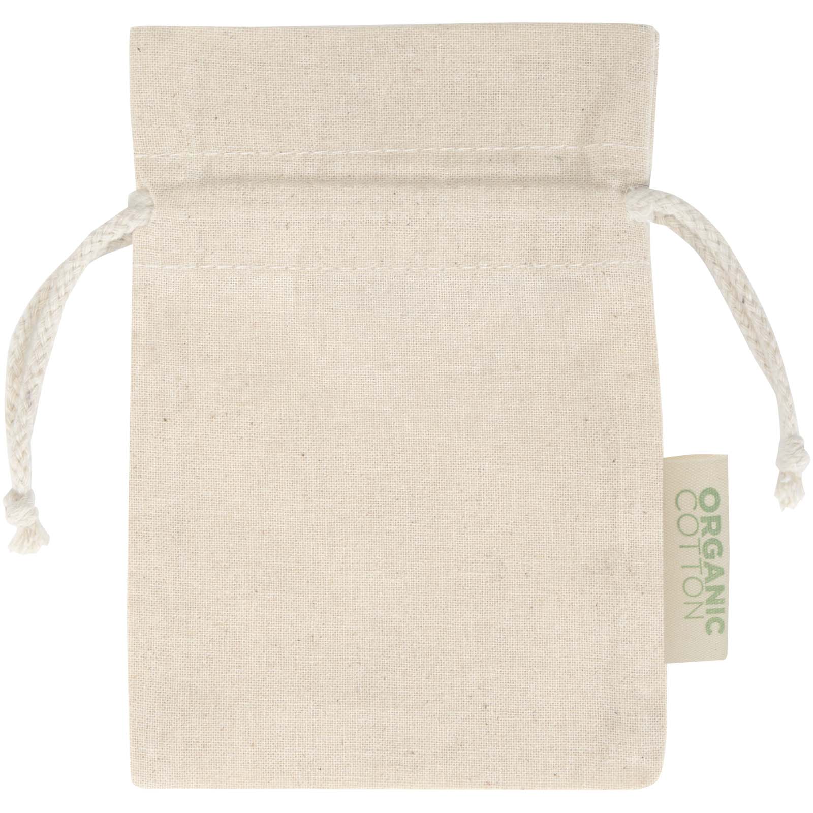 Canvas-Tasche, Zugbeutel, Bio-Baumwolle, Beige, Putzbeutel