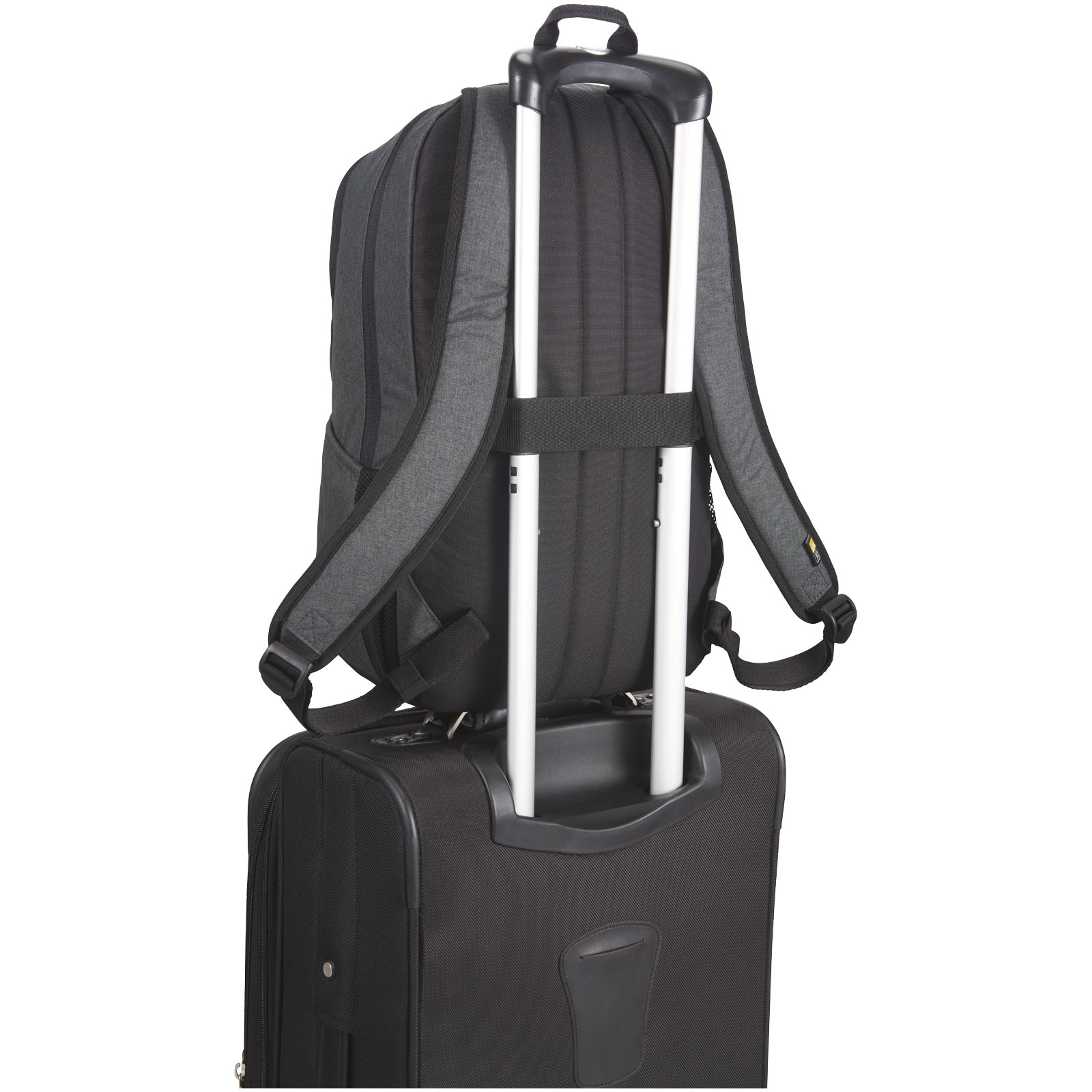Schulrucksack, Trolley, Koffer-Set, Rucksack mit Teleskopgriff, schwarz, Koffer, Trolley, Rucksack, Reisetasche, Gepäcksystem, Koffer-Trolley, Schultertrolleys, Rollkoffer, Trolley-Koffer, Wheeled backpack