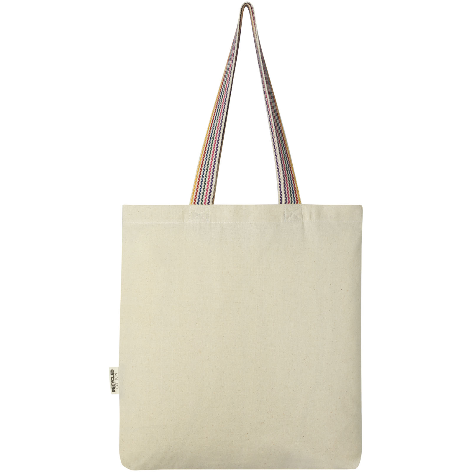 Tasche, Tragetasche, Canvas, Naturfarben, gestreifte Henkel